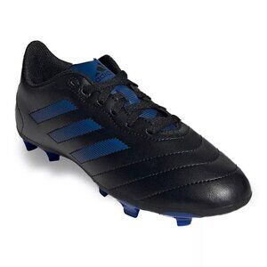 Adidas Youth Boys Size 2 Goletto VIII Firm Ground Soccer Cleats in Black/Blue